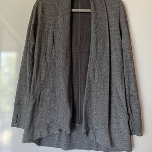 Athleta Charcoal Open Front Cardigan